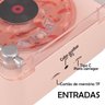 Caixa de Som Disco Vinil Vitrola Bluetooth Cartao Tf Recarregavel Portatil Usb Luzes Led Musica Rela - 3