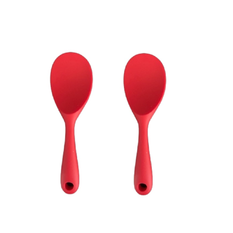 Duas Peças de Colher de Servir 22,5cm em Silicone Preto Unyhome.