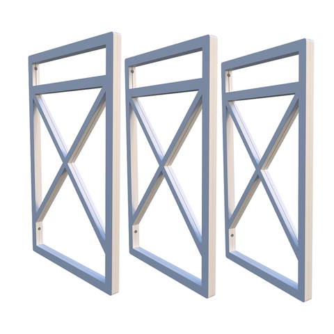 Suporte De Prateleira Estilo Industrial Kit Três Peças 20x37 - Branco