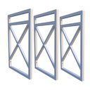 Ver imagem 1 de Suporte De Prateleira Estilo Industrial Kit Três Peças 20x37 - Branco