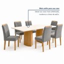 Ver mais imagens de Conjunto de Mesa de Jantar 6 Lugares 160x80cm MDF Isla Carol Cinamomo e Cinza