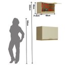 Ver imagem 3 de Armário Aéreo 1 Porta Basculante 60cm Nature Arenas Nanda