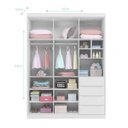Ver imagem 7 de Conjunto Quarto Infantil com Guarda-Roupa 3 Portas 4 Gavetas e Cômoda Pérola