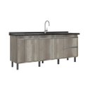 Ver imagem 1 de Gabinete de Cozinha 174cm Armário 100% MDF Madeira Barrique:Barrique