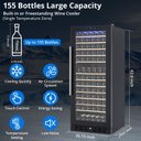 Ver imagem 5 de Takywep Adega 155 Garrafas Preto 424l com Controle Digital e Trava