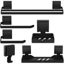 Ver imagem 1 de Kit Acessórios Banheiro com Ventosa Preto 6 Peças Duplo Max