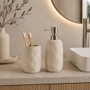 Ver imagem 3 de Kit Lavabo Moderno Bege em Cerâmica – 2 Peças
