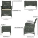 Ver imagem 3 de Jogo Sofá e 4 Poltronas e Mesa Igapó Alumínio Fendi Corda Náutica E7 Trama Original