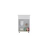 Balcão Multiuso de Cozinha 2 Portas C/ Pés Rodízios Juliana - Branco - Mizza Decor - 3