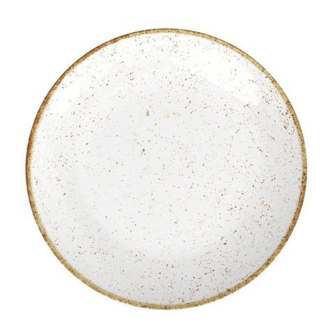 Jogo de Pratos Rústico 12pç Porcelana 28cm com Talheres Laguna Tramontina