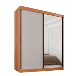 Guarda Roupa Solteiro 100% Mdf 2 Portas de Correr 3 Gavetas com Espelho Portugal - Mais Móveis - 3