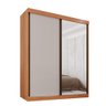 Guarda Roupa Solteiro 100% Mdf 2 Portas de Correr 3 Gavetas com Espelho Portugal - Mais Móveis - 3