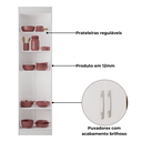 Ver imagem 3 de Armario Cozinha 2 Portas 4 Prateleiras Compact - Branco