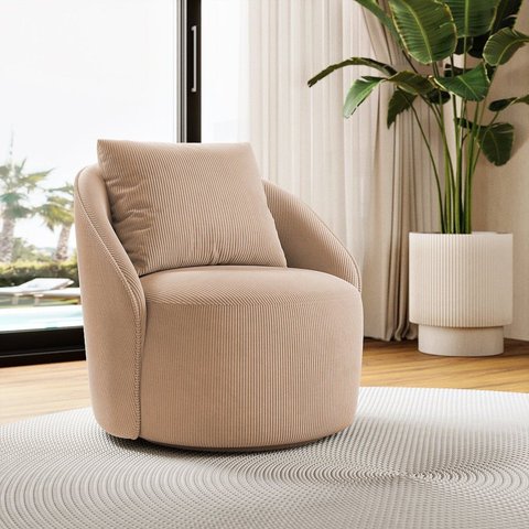 Poltrona para Sala de Estar 74cm X 64cm Mabel Rosa Rose Claro