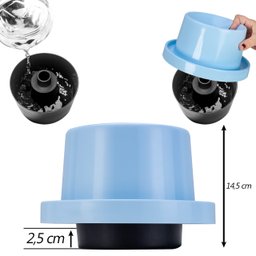 Comedouro Alto Elevado Azul para Cães e Gatos Anti Formiga Decore Fácil Shop - 5