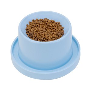 Comedouro Alto Elevado Azul para Cães e Gatos Anti Formiga Decore Fácil Shop