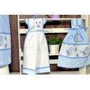 Ver imagem 2 de Kit de Cozinha 3 Peças - Borboletas Azul Arte & Tear Jogo de Cozinha 3 Peças