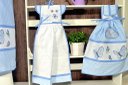 Ver imagem 2 de Kit de Cozinha 3 Peças - Borboletas Azul Arte & Tear Jogo de Cozinha 3 Peças