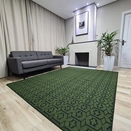 Tapete Carpete Sala Quarto Elegante Geométrico 2,00 X 3,00 - Cor Verde - 3