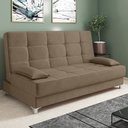 Ver imagem 7 de Sofá Cama Equador 193 cm Encosto Reclinável Veludo Pés Plástico Cromado - D’Rossi Cappuccino
