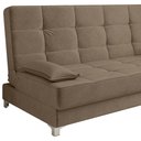 Ver mais imagens de Sofá Cama Equador 193 cm Encosto Reclinável Veludo Pés Plástico Cromado - D’Rossi Cappuccino