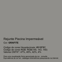 Rejunte Piscina Impermeável Cor Grafite 1kg - 2