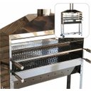 Ver imagem 3 de Churrasqueira Inox para Espetinho Profissional Um Metro Tres Altura e 2 Grelhas Toda Inox Reforçada