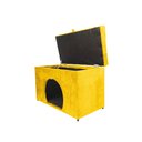 Ver imagem 2 de Puff Pet Baú Estofado para Cachorro e Gato - Amarelo