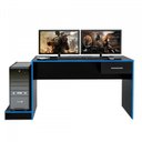 Ver imagem 6 de Conjunto 2 Peças com 1 Escrivaninha Gamer e 1 Estante para Livros 5 Prateleiras Branco