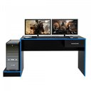 Ver imagem 2 de Conjunto 2 Peças com 1 Escrivaninha Gamer e 1 Estante para Livros 5 Prateleiras Branco