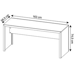 Mesa para Escritório Computador Escrivaninha Me 4109 - Tecno Mobili Amêndoa - 2