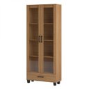 Ver imagem 2 de Armário para Escritório 100% MDF 2 Portas de Vidro 1 Gaveta 3 Prateleiras