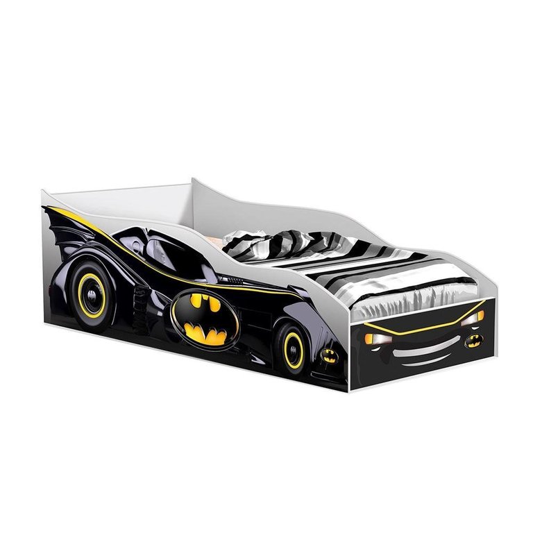 Cama Infantil Preto com Branco Carro Gabrielli Móveis