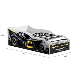 Cama Infantil Preto com Branco Carro Gabrielli Móveis - 3