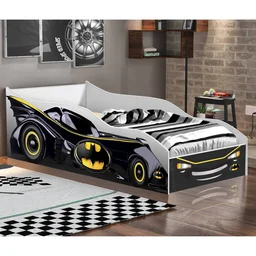 Cama Infantil Preto com Branco Carro Gabrielli Móveis - 2