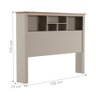 Cabeceira Casal Box Martina com Prateleira Off White Madeira - 2