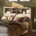 Ver imagem 1 de Cabeceira Casal Box Martina com Prateleira Off White Madeira