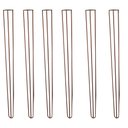 Ver imagem 1 de Kit 6 Pés de Metal 90 CM Hairpin Legs Aparador e Mesa de Canto Bronze
