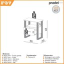 Ver imagem 4 de Mesa de Cabeceira 60cm 1 Gaveta Industrial Pradel Móveis Laranja
