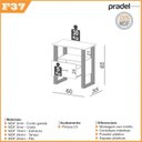 Ver imagem 4 de Mesa de Cabeceira 60cm 1 Gaveta Industrial Pradel Móveis
