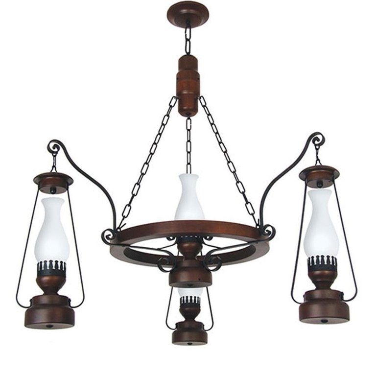 Lustre Lampião Muller 4 Lâmpadas Envelhecido 884e Lustre Lampião Muller 4 Lâmpadas Envelhecido 884e
