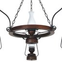 Ver imagem 3 de Lustre Lampião Muller 4 Lâmpadas Envelhecido 884e