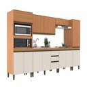 Ver imagem 1 de Cozinha Completa Cecilia 12 Portas 3 Gavetas Freijó/off White - Jcarvalho