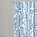 Ver imagem 1 de Cortina para Box Banheiro Antimofo Poliéster 198x180cm - Ondas Azuis