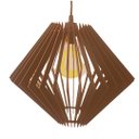 Ver imagem 1 de Luminária Teto tipo Pendente SAFIRA MDF - Completa - Cor: Marrom