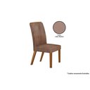 Ver imagem 4 de Cadeira Sala de Jantar Lunara Madeira Kit 2 Un Capuccino/veludo Creme - Rufato