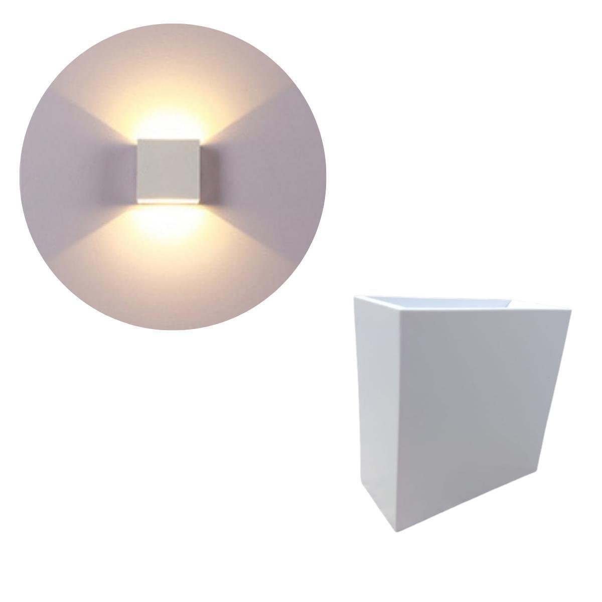 Luminária Balizador Arandela Sobrepor Quadrada Com Facho De Luz Ajustável Regulável Cima E Baixo - 1