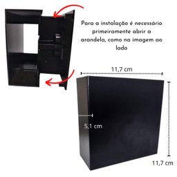 Luminária Balizador Arandela Sobrepor Quadrada Com Facho De Luz Ajustável Regulável Cima E Baixo - 3