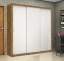 Ver imagem 1 de Guarda Roupa Clarice 3 Pts Cinamomo/branco - Carioca Móveis