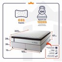 Ver imagem 3 de Cama Box San Diego Espuma King 193x203 Branco King House